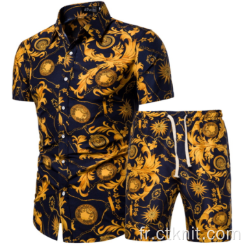 chemise à fleurs pour hommes